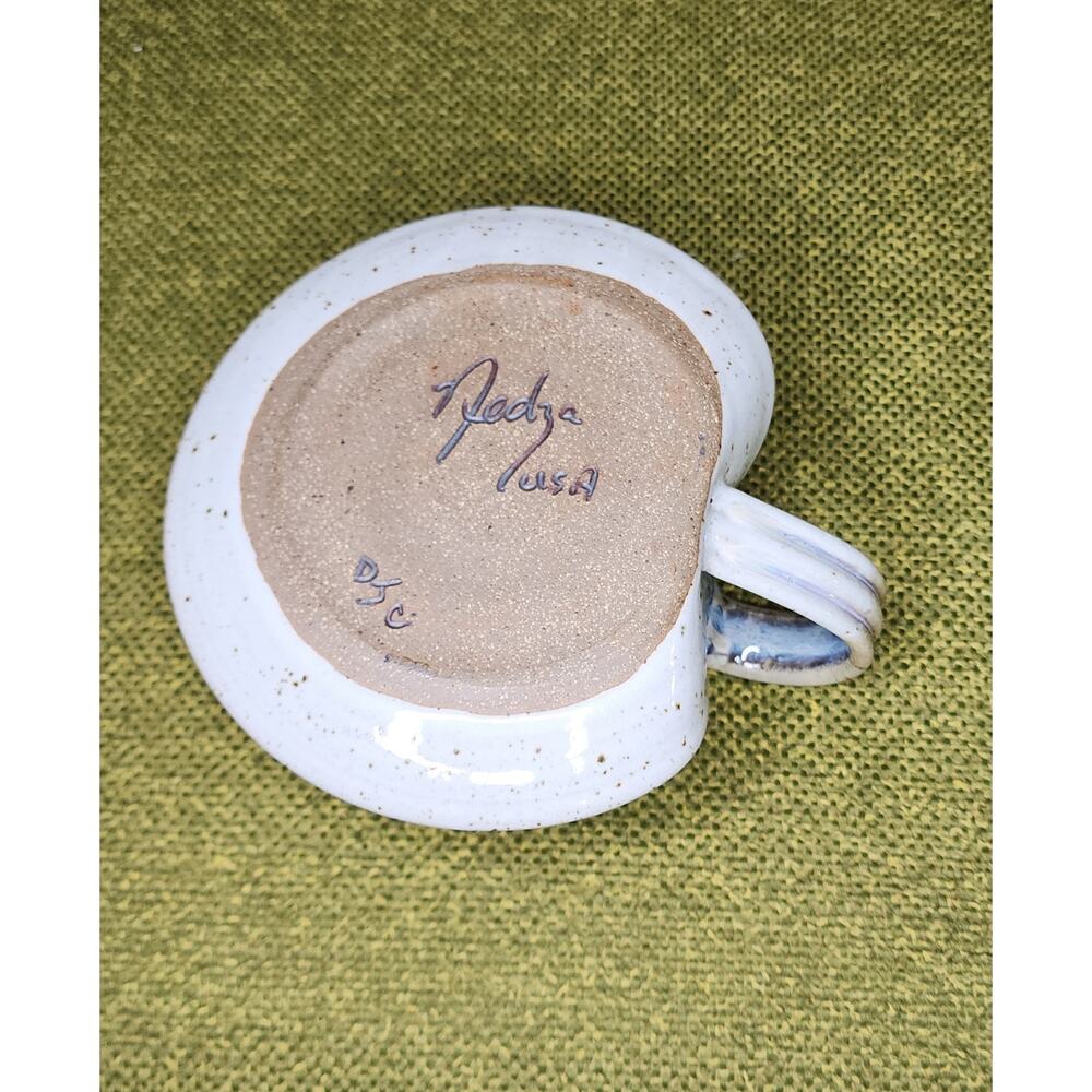 Beautiful Blue Pottery Glazed Stoneware Steve Nedza USA Signed - Picture 5 of 5